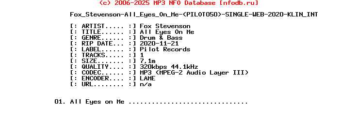 Fox_Stevenson-All_Eyes_On_Me-(PILOT050)-Single-WEB-2020