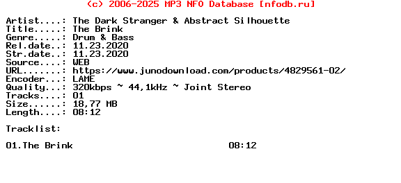The_Dark_Stranger_And_Abstract_Silhouette-The_Brink-(MUK168)-Single-WEB-2020