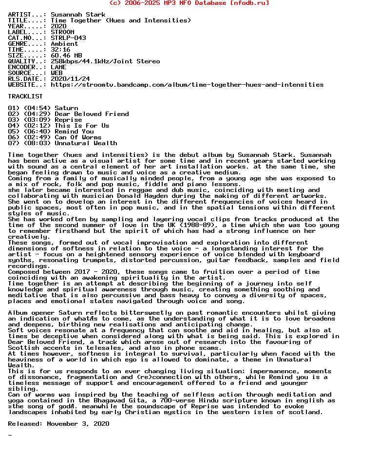 Susannah_Stark-Time_Together_(HUES_AND_INTENSITIES)-(STRLP-043)-WEB-2020