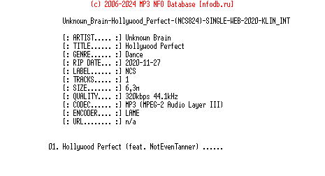 Unknown_Brain-Hollywood_Perfect-(NCS824)-Single-WEB-2020