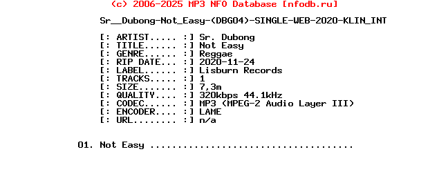 Sr__Dubong-Not_Easy-(DBG04)-Single-WEB-2020