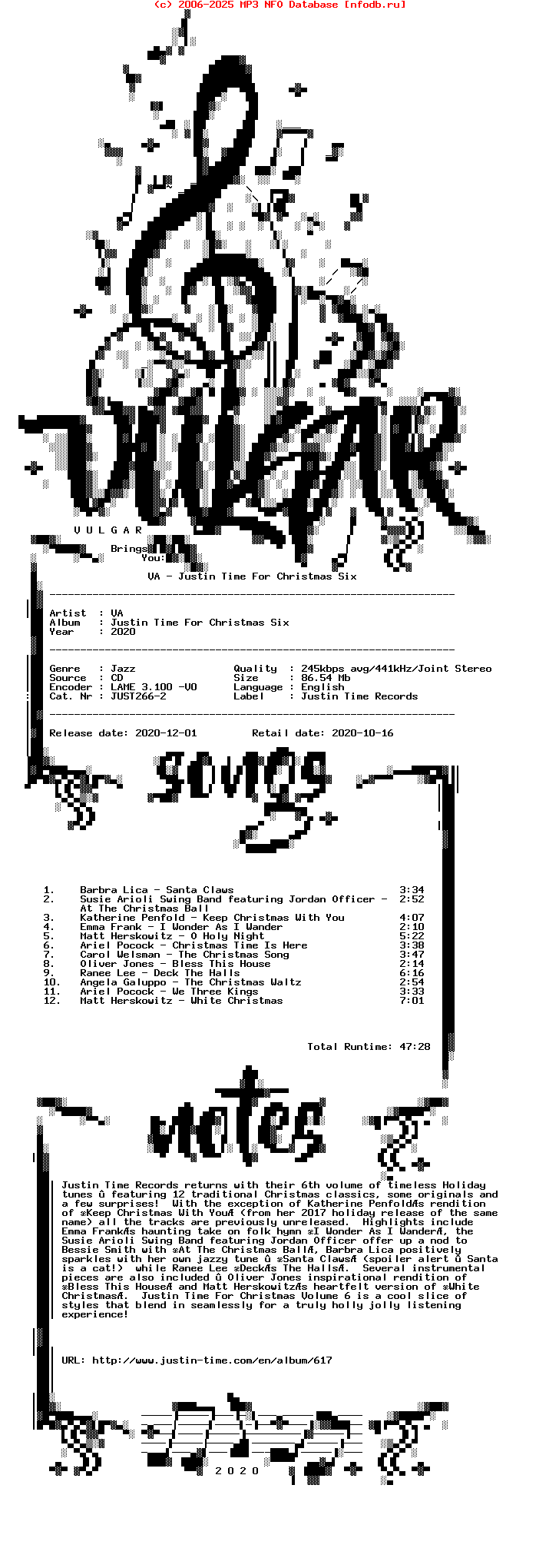VA-Justin_Time_For_Christmas_Six-(JUST266-2)-CD-2020