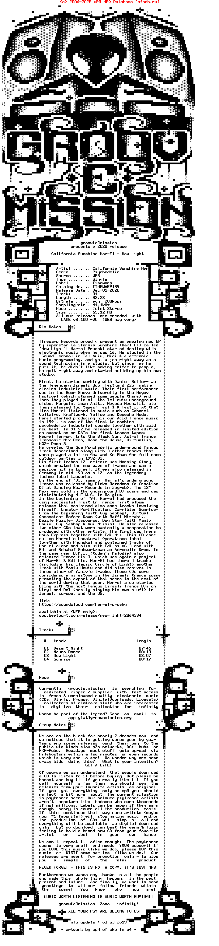 California_Sunshine_Har-El_-_New_Light_(TIMEWARP139)-WEB-2020-gEm