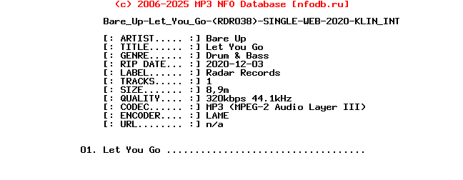 Bare_Up-Let_You_Go-(RDR038)-Single-WEB-2020