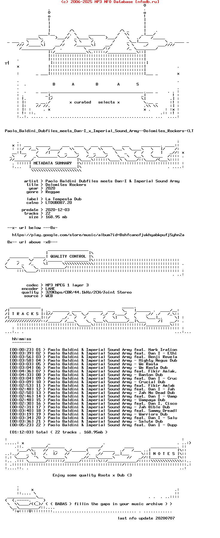 Paolo_Baldini_Dubfiles_Meets_Dan-I_X_Imperial_Sound_Army--Dolomites_Rockers-(LTDUB087.20)-WEB-2020-Babas_Int