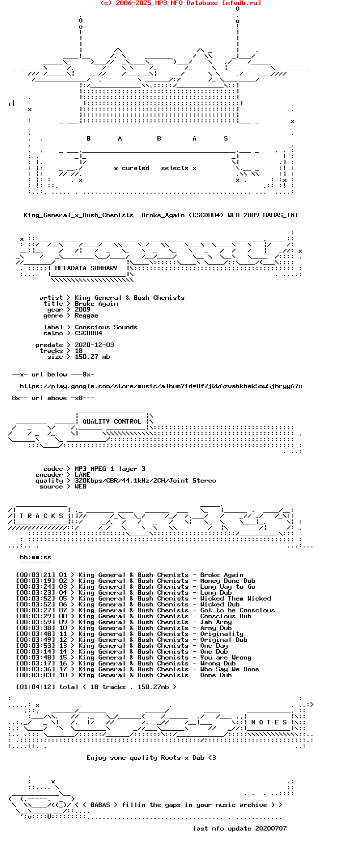 King_General_X_Bush_Chemists--Broke_Again-(CSCD004)-WEB-2009-Babas_Int