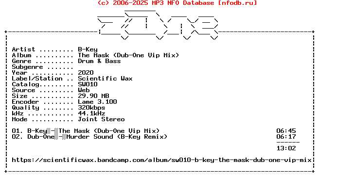 B-Key-The_Mask_Dub-One_Vip_Mix-Sw010-WEB-2020-Z0Ne