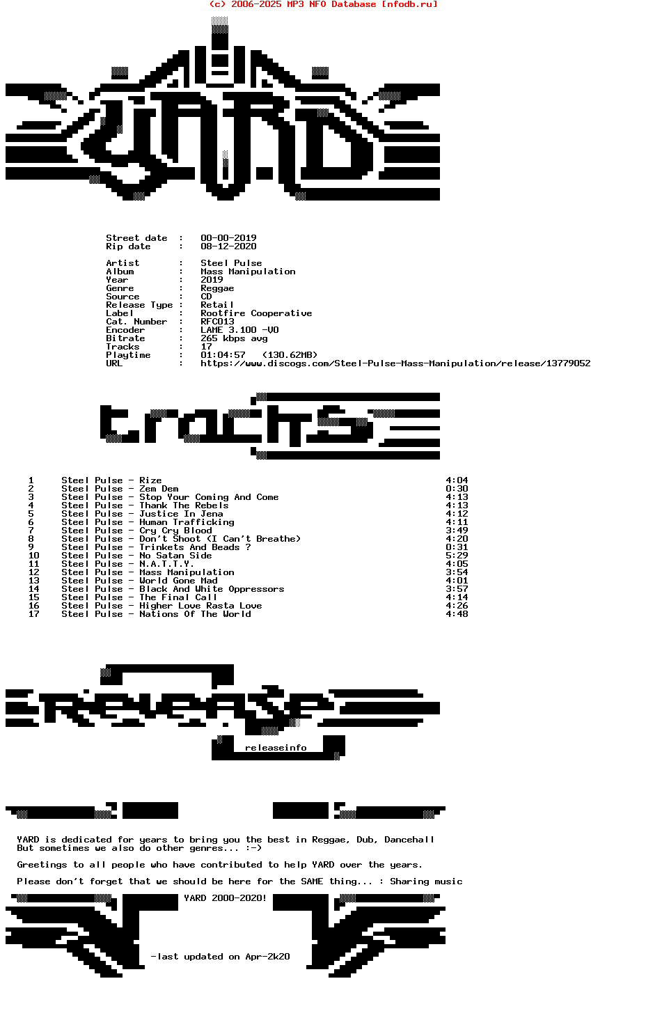 Steel_Pulse-Mass_Manipulation-(RFC013)-CD-2019-YARD