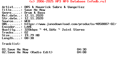 Drs_And_Maverick_Sabre_And_Vangeliez-Save_Me_Now-(SPACECADET005A)-WEB-2020