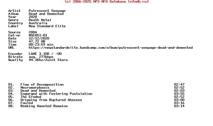Putrescent_Seepage-Dead_And_Demented-CD-2020