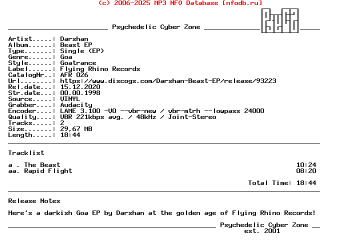 Darshan_-_Beast_Ep-(AFR_026)-VLS-1998-PsyCZ