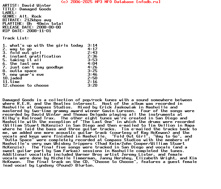 David_Winter-Damaged_Goods-2008