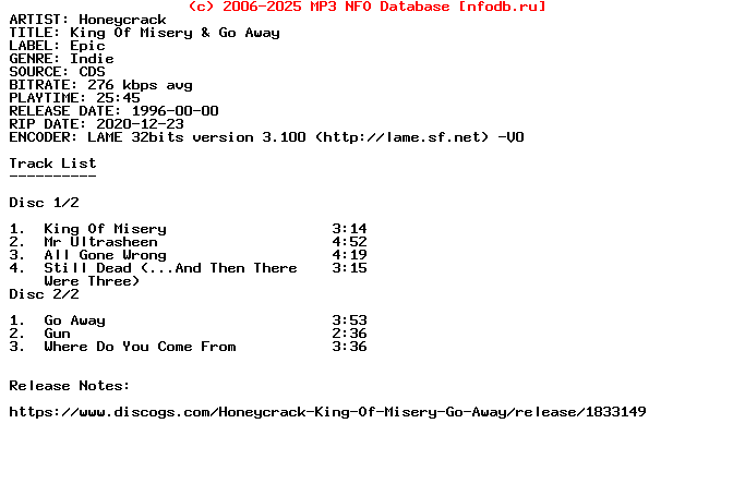 Honeycrack-King_Of_Misery_And_Go_Away-2Cds-1996
