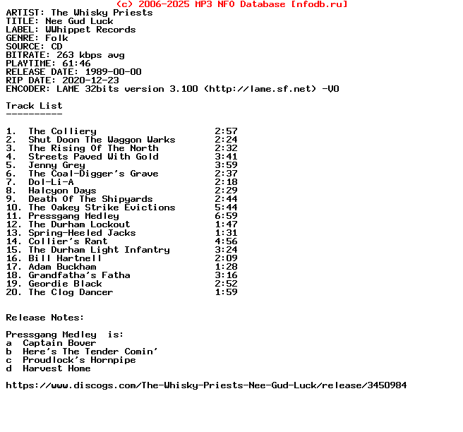 The_Whisky_Priests-Nee_Gud_Luck-1989