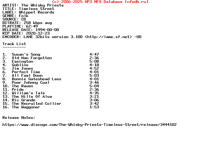 The_Whisky_Priests-Timeless_Street-1994