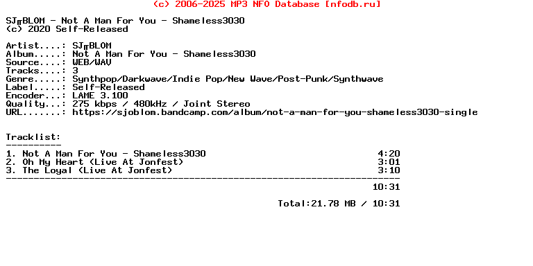 Sjoeblom-Not_A_Man_For_You_-_Shameless3030-WEB-2020