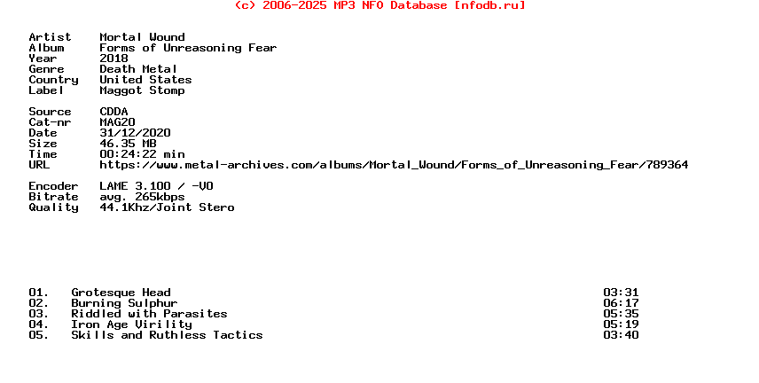 Mortal_Wound-Forms_Of_Unreasoning_Fear-Reissue_Demo-CD-2018