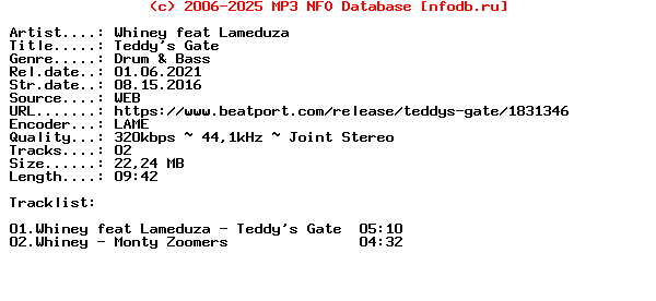 Whiney_Feat_Lameduza-Teddys_Gate-(NEST069)-WEB-2016