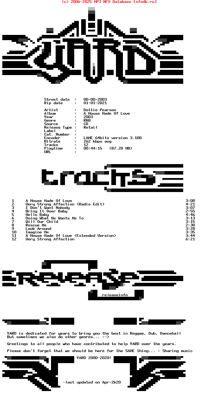 Dottie_Pearson-A_House_Made_Of_Love-CD-2003-YARD