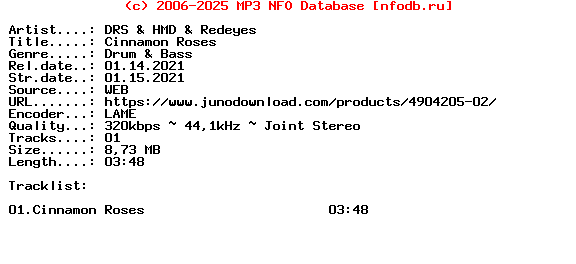Drs_And_Hmd_And_Redeyes-Cinnamon_Roses-(SPACECADET005B)-Single-WEB-2021