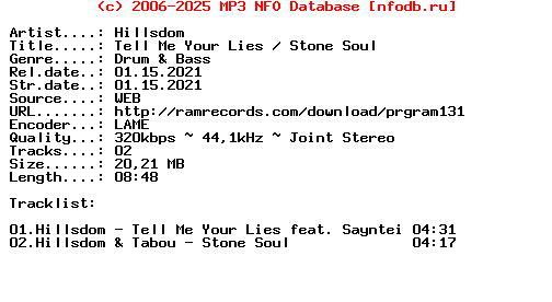 Hillsdom-Tell_Me_Your_Lies__Stone_Soul-(PRGRAM131)-WEB-2021