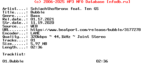 Schlachthofbronx_Feat._Ten_Gs-Bubble-(RAR011)-Single-WEB-2020