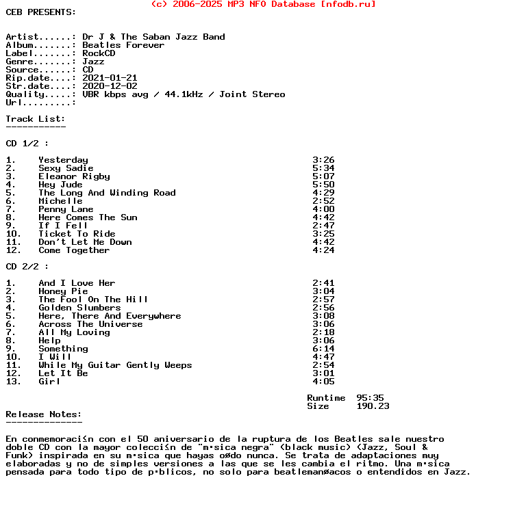 Dr_J_And_The_Saban_Jazz_Band-Beatles_Forever-2CD-2020