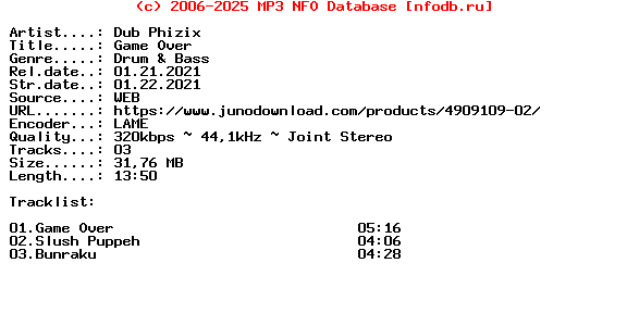 Dub_Phizix-Game_Over-(SENKA008)-WEB-2021