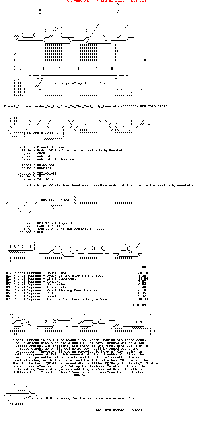 Planet_Supreme--Order_Of_The_Star_In_The_East_Holy_Mountain-(DBCD093)-WEB-2020-BABAS