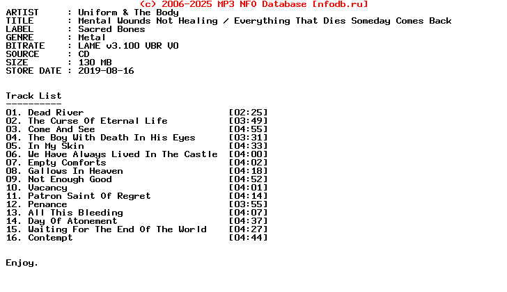 Uniform_And_The_Body-Mental_Wounds_Not_Healing-Everything_That_Dies_Someday_Comes_Back-2019