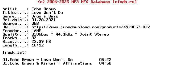 Echo_Brown-Love_Wont_Do-(NQ022S2)-WEB-2021