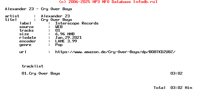 Alexander_23_-_Cry_Over_Boys-Single-WEB-2021