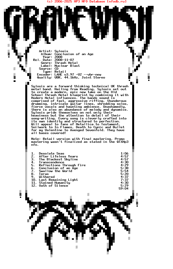 Sylosis-Conclusion_Of_An_Age-Retail-2008-Gw