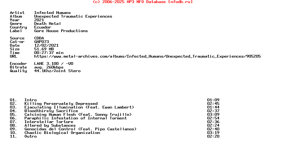 Infected_Humans-Unexpected_Traumatic_Experiences-CD-2021