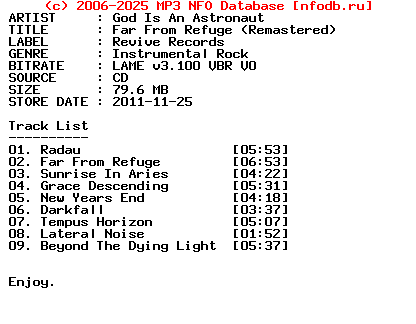 God_Is_An_Astronaut-Far_From_Refuge-(REMASTERED)-2011