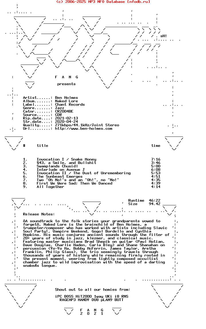 Ben_Holmes-Naked_Lore-(CR2004BE)-CDR-2020