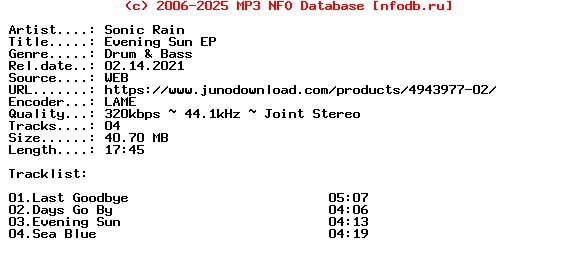 Sonic_Rain-Evening_Sun_Ep-(INFLUENZA231)-WEB-2021