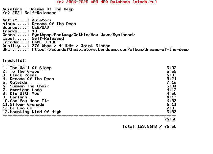 Aviators-Dreams_Of_The_Deep-WEB-2021