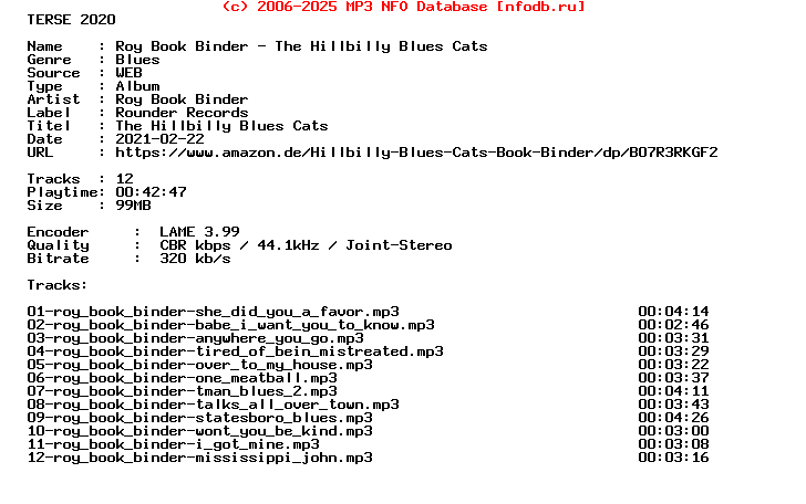 Roy_Book_Binder-The_Hillbilly_Blues_Cats-WEB-1992-Terse