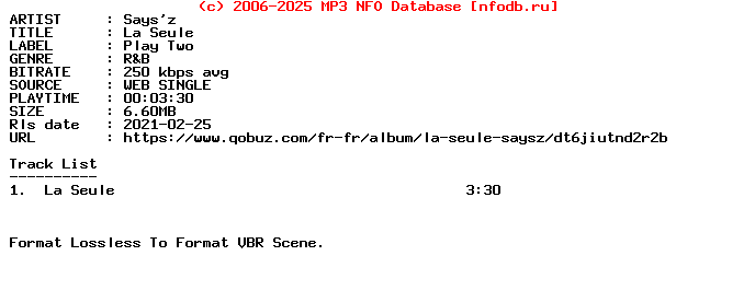 Saysz-La_Seule-Single-WEB-FR-2021-Guests