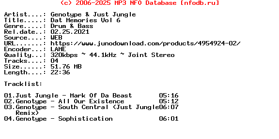 Genotype_And_Just_Jungle-Dat_Memories_Vol_6-(GLABDM006)-WEB-2021