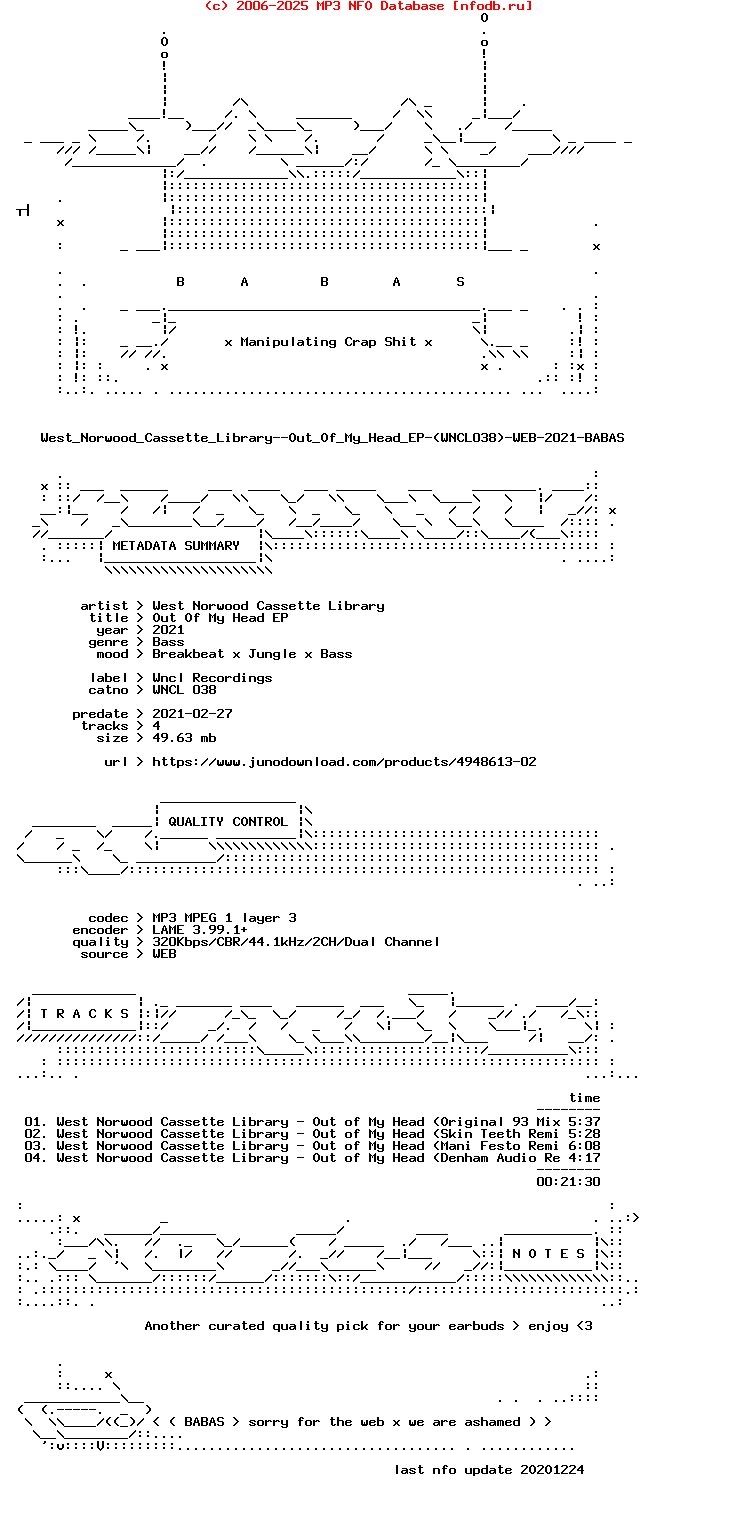 West_Norwood_Cassette_Library--Out_Of_My_Head_Ep-(WNCL038)-WEB-2021-BABAS