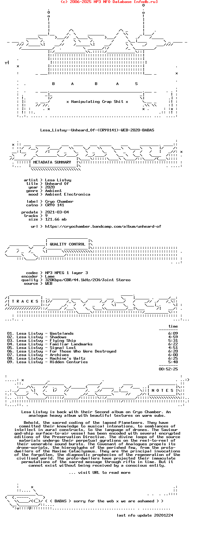 Lesa_Listvy--Unheard_Of-(CRYO141)-WEB-2020-BABAS