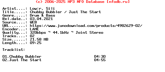 Lowr_And_Sili-Chubby_Bubbler__Just_The_Start-(GLCY040)-WEB-2021