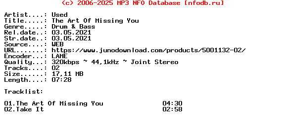 Used-The_Art_Of_Missing_You-(RDR040)-WEB-2021