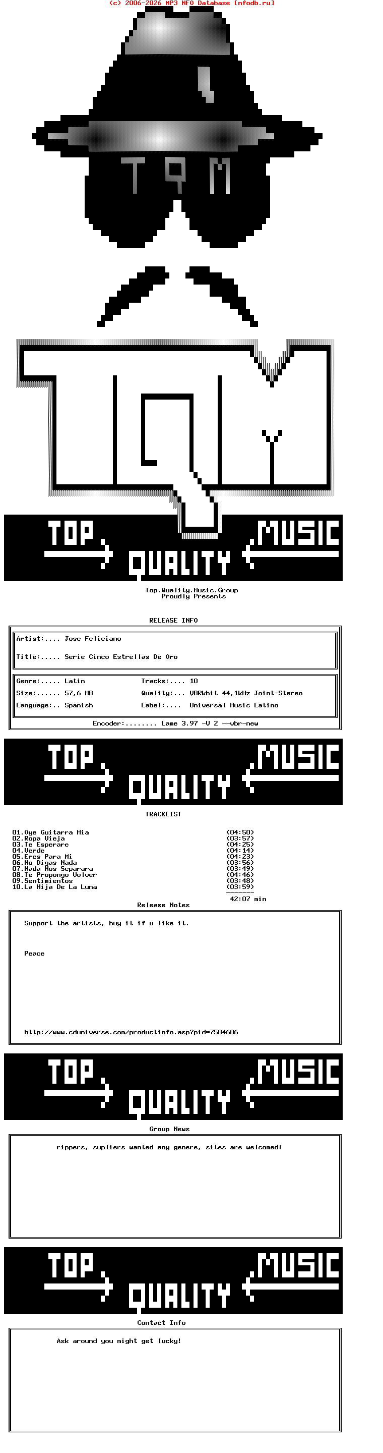 Jose_Feliciano-Serie_Cinco_Estrellas_De_Oro-ES-2008
