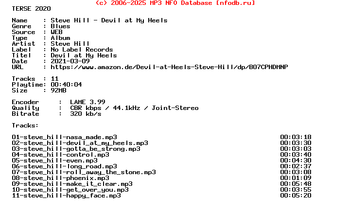 Steve_Hill-Devil_At_My_Heels-WEB-2007-Terse