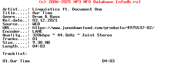 Linguistics_Ft._Document_One-Our_Time-(SHA185)-Single-WEB-2021