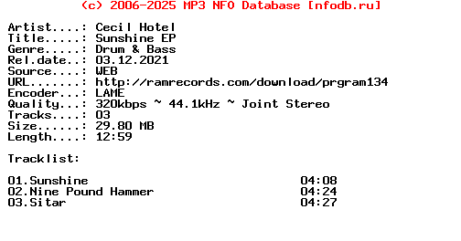 Cecil_Hotel-Sunshine_Ep-(PRGRAM134)-WEB-2021