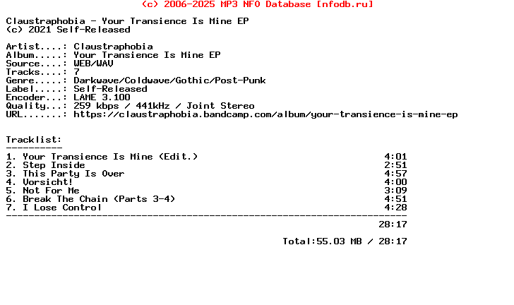 Claustraphobia-Your_Transience_Is_Mine_Ep-WEB-2021